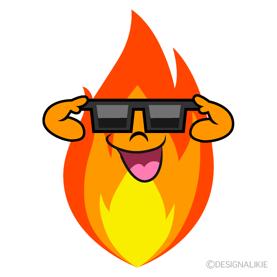 Fire Wearing Sunglasses