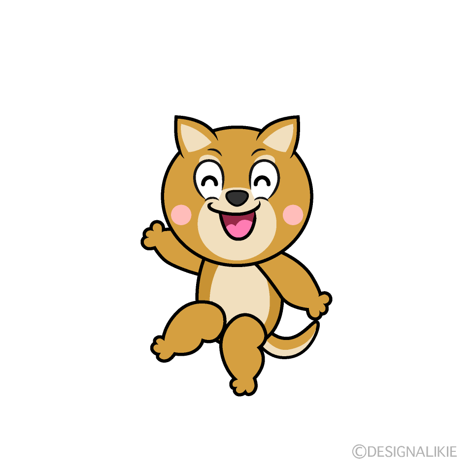 Smiling Shiba Inu Cartoon Character Image