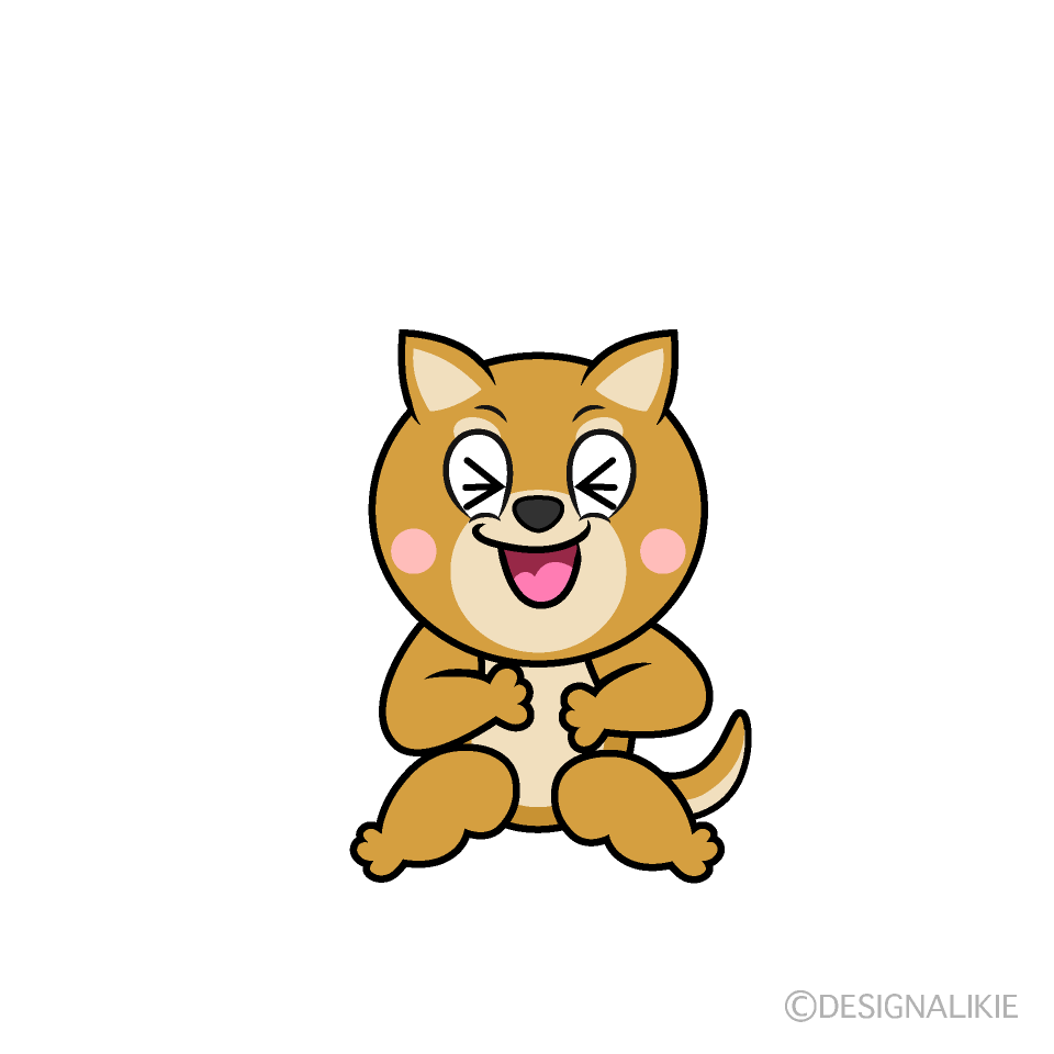 Laughing Shiba Inu Cartoon Character Image