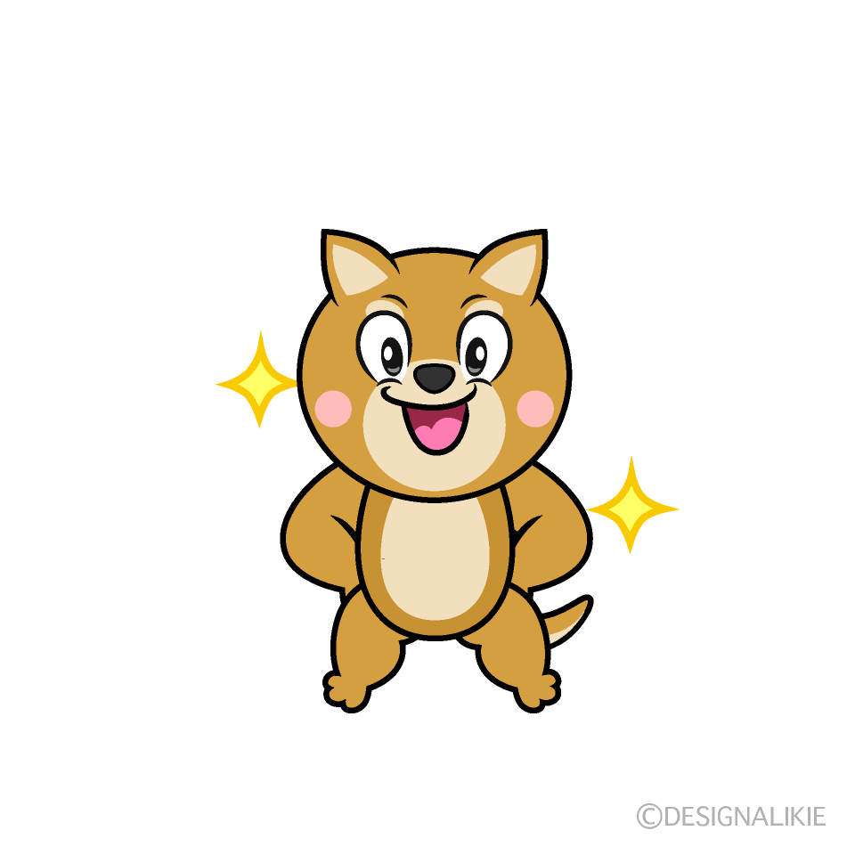 Glitter Shiba Inu Cartoon Character Image