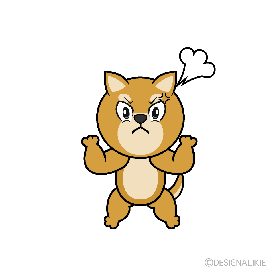 Angry Shiba Inu Cartoon Character Image