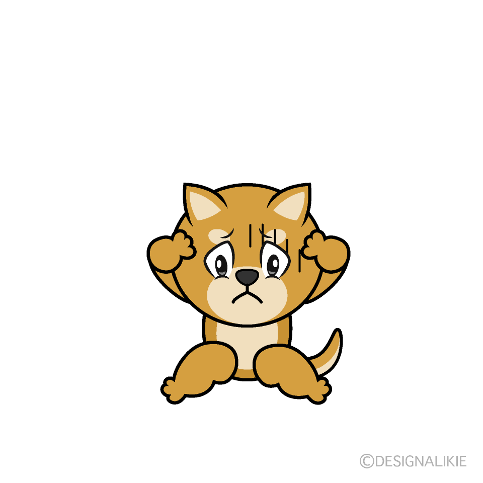 Depressed Shiba Inu Cartoon Character Image