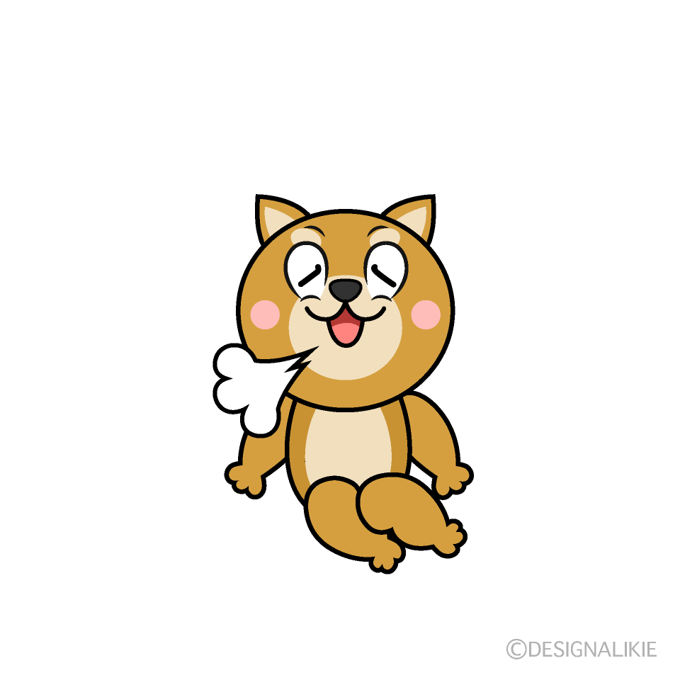 Relaxing Shiba Inu Cartoon Character Image