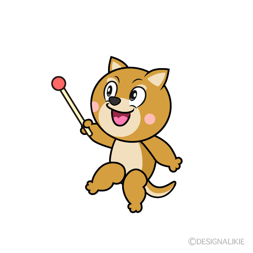 Speaking Shiba Inu Cartoon Character Image