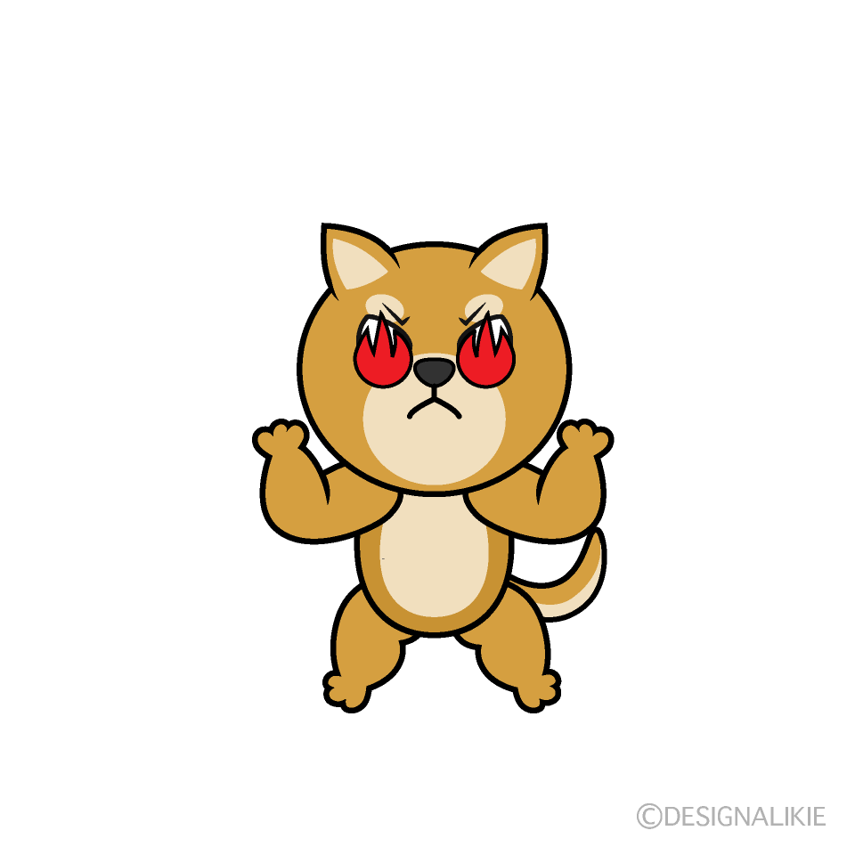 Enthusiasm Shiba Inu Cartoon Character Image