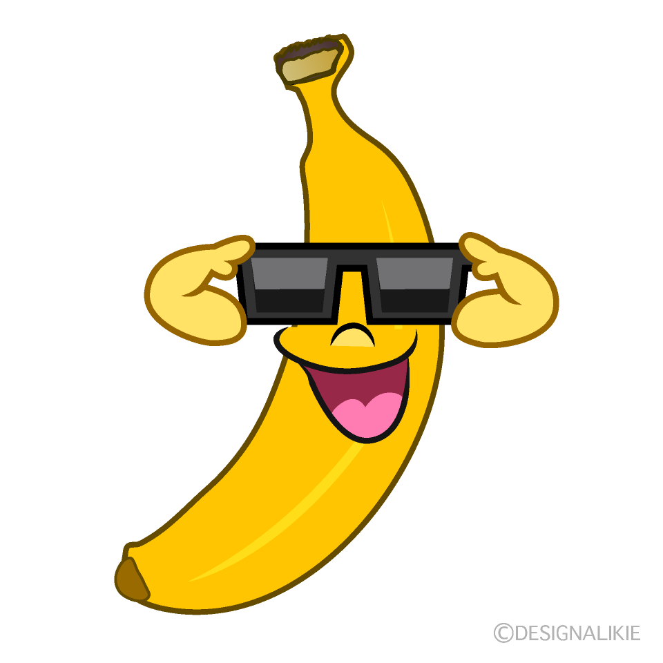 Free Cool Banana Cartoon Image｜Charatoon