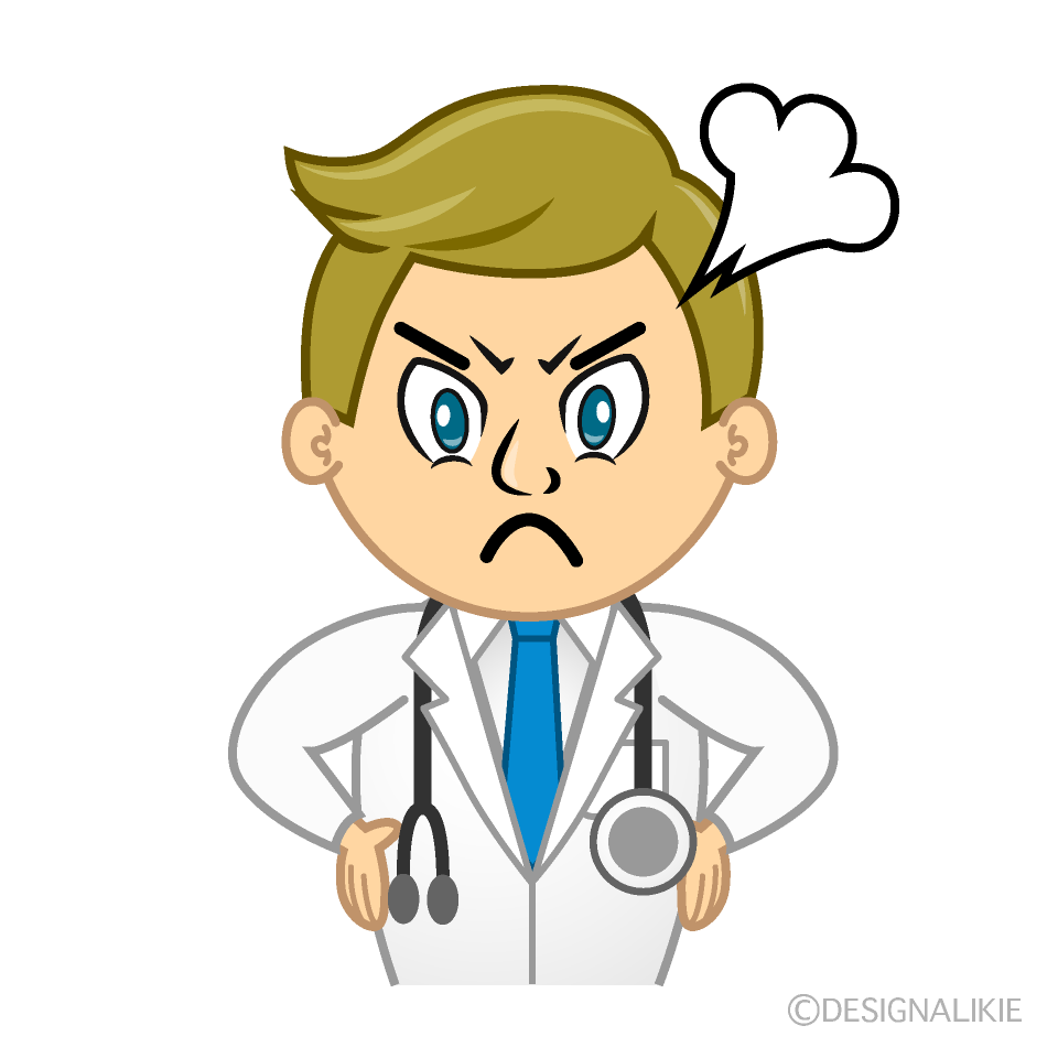 Angry Doctor Cartoon Character Image