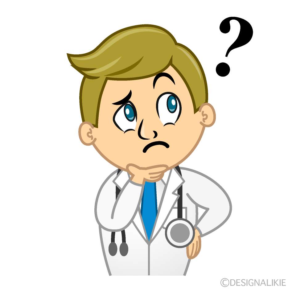 Thinking Doctor Cartoon Character Image