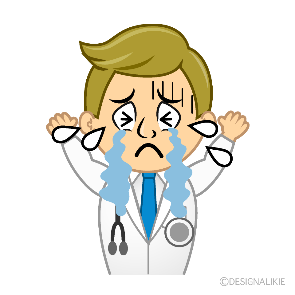 Free Crying Doctor Cartoon Character Clipart | Charatoon