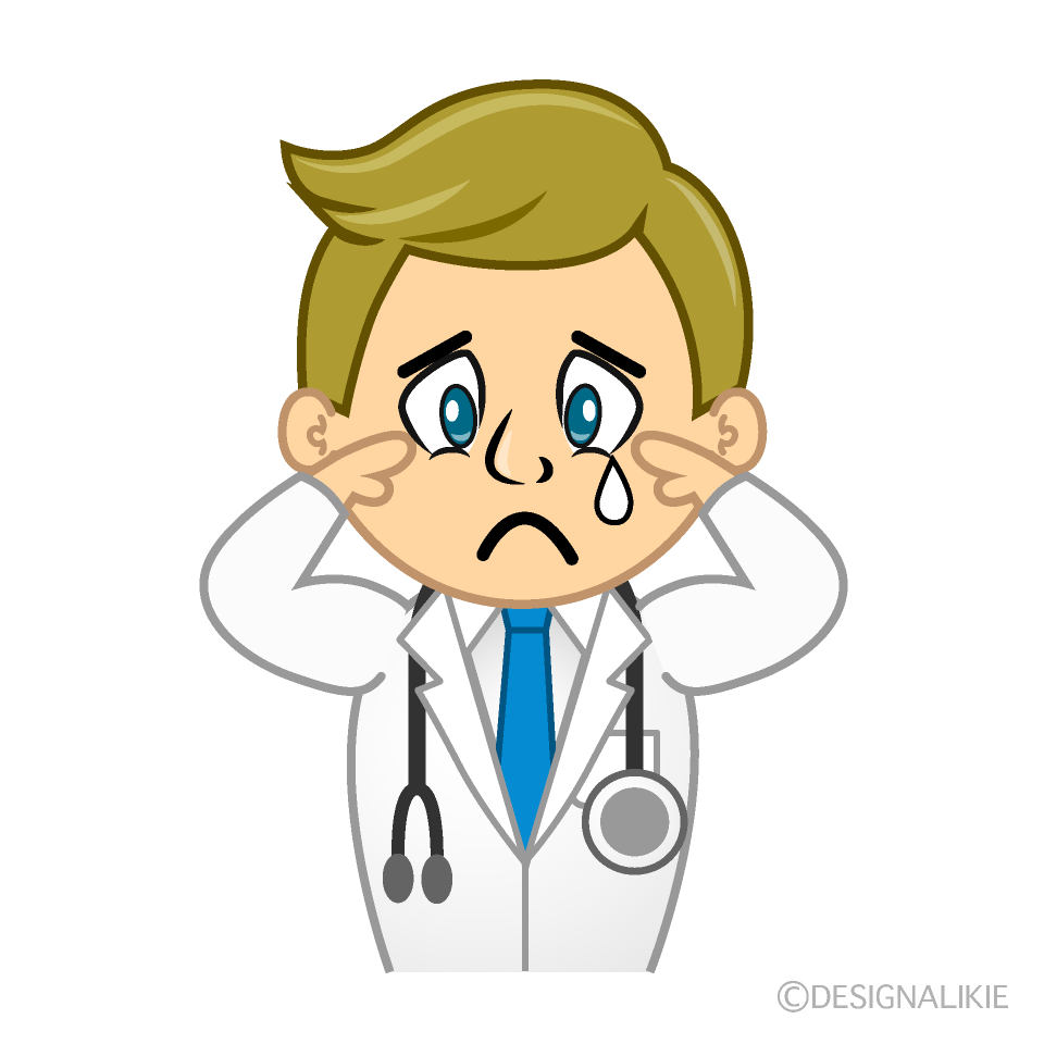 Sad Doctor Cartoon Character Image