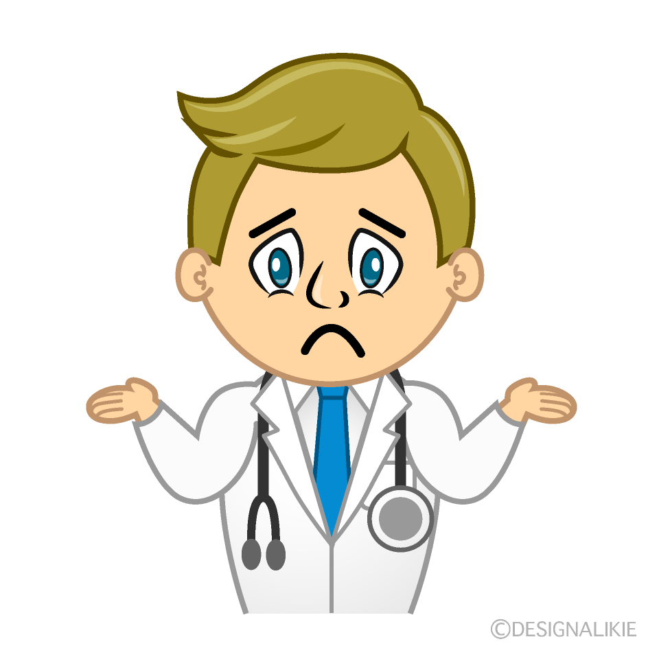 Troubled Doctor Cartoon Character Image