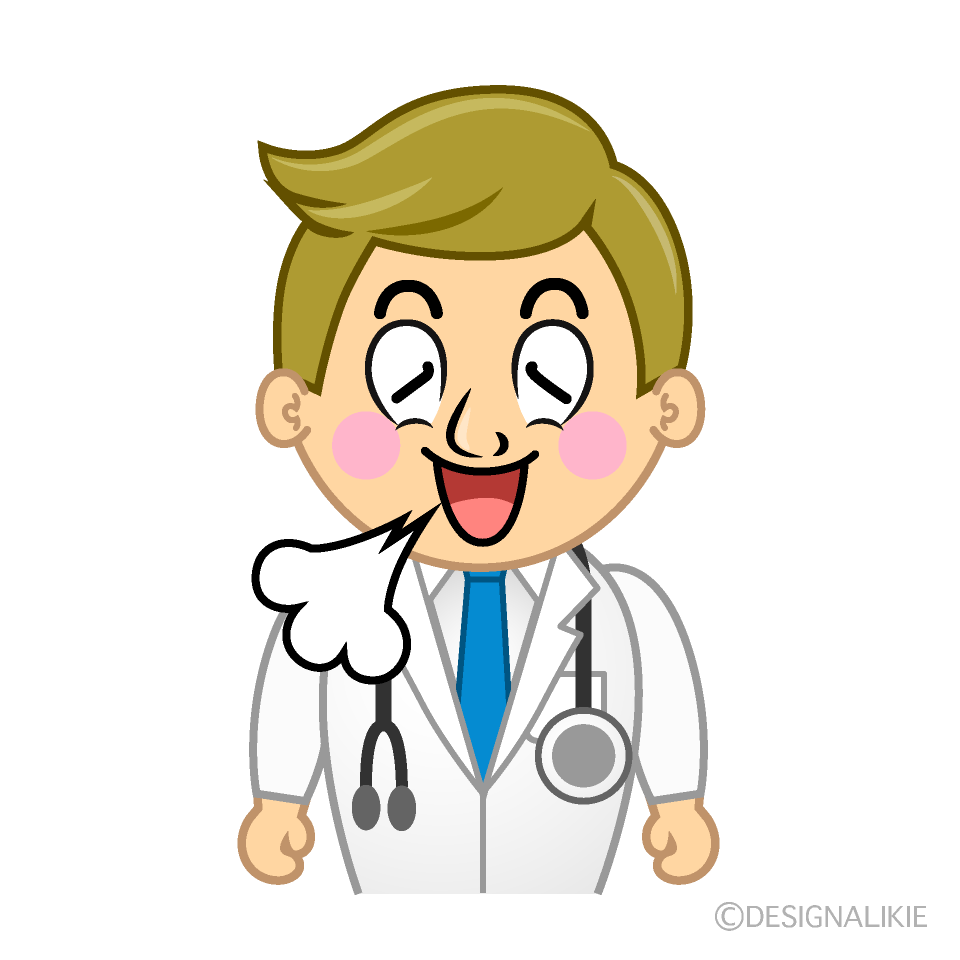 Relaxing Doctor Cartoon Character Image