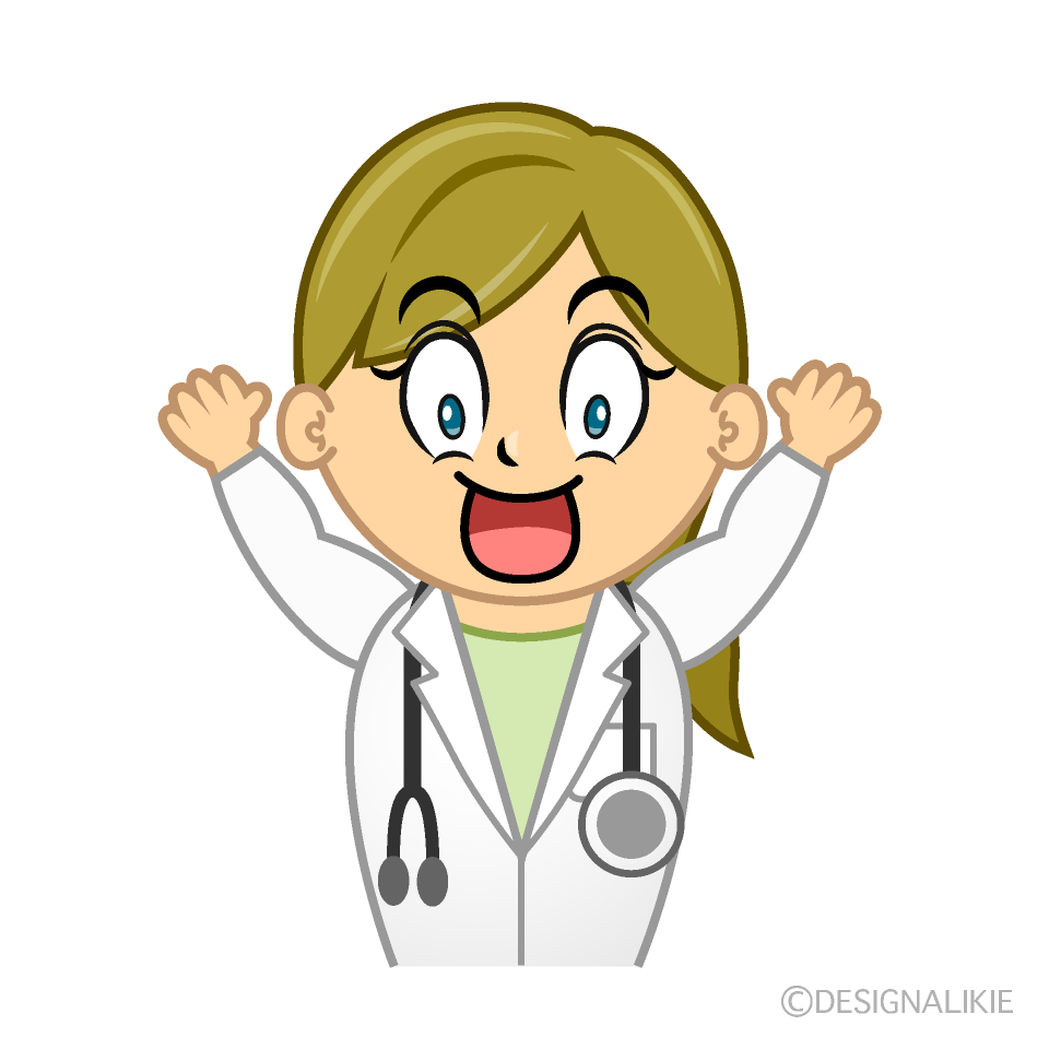 Surprising Female Doctor Cartoon Character Image