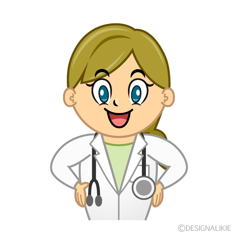 Glitter Female Doctor Cartoon Character Image