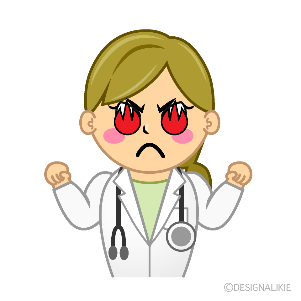 Enthusiasm Female Doctor Cartoon Character Image