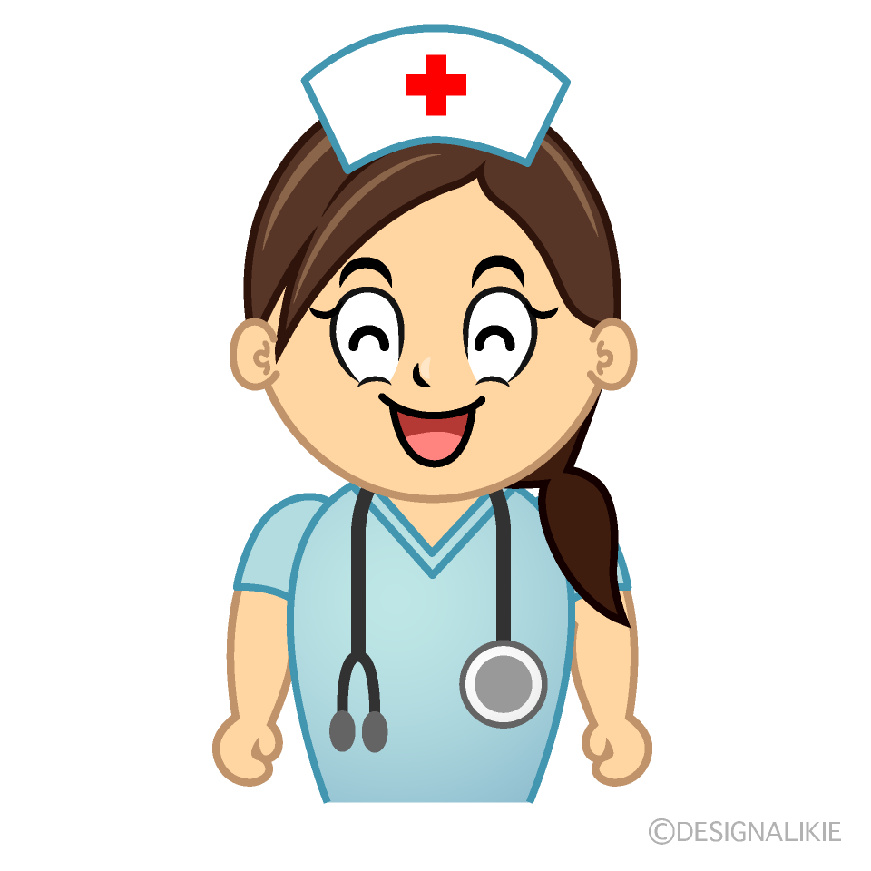 Smiling Nurse Cartoon Character Image