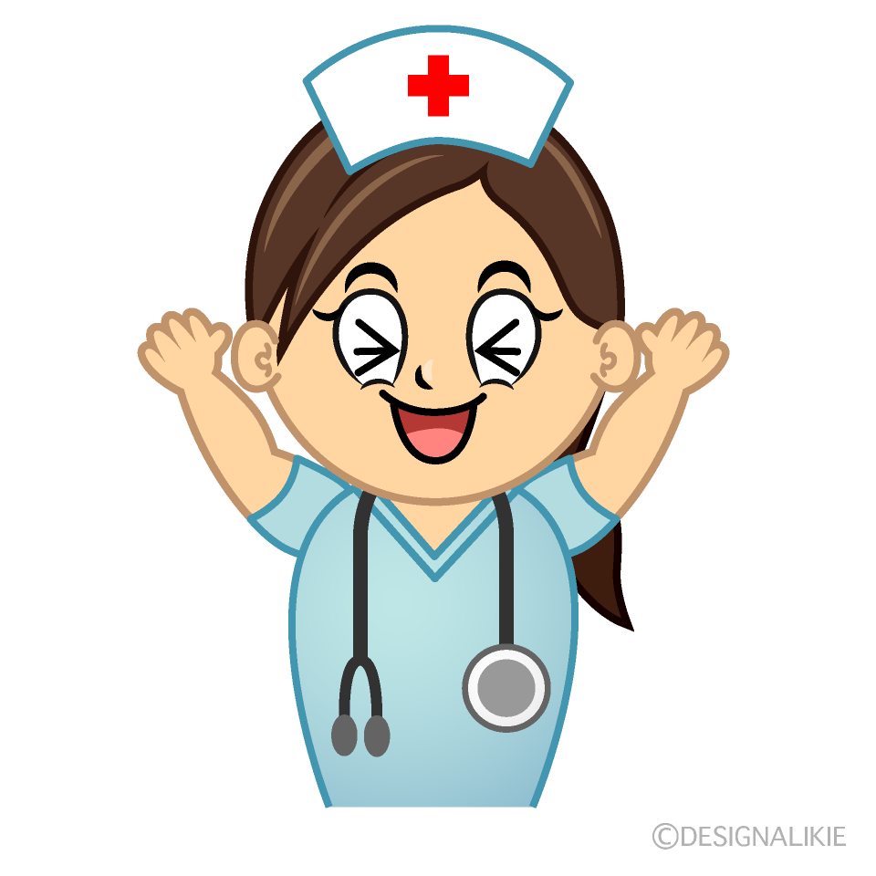 Laughing Nurse Cartoon Character Image