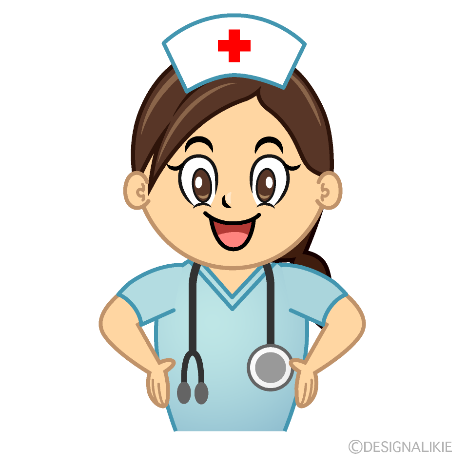 Glitter Nurse Cartoon Character Image