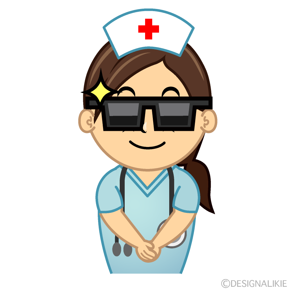 Cool Nurse Cartoon Character Image