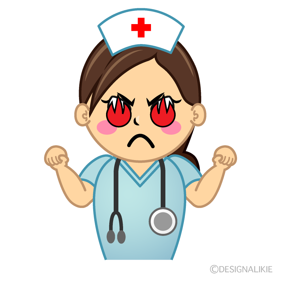 Enthusiasm Nurse Cartoon Character Image