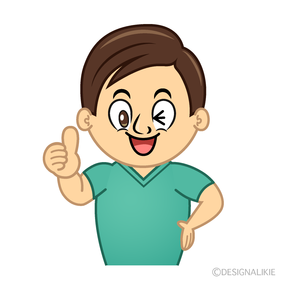 Thumbs up Dentist Cartoon Character Image