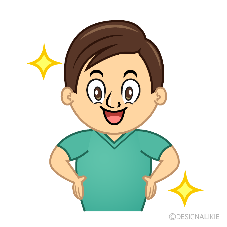 Glitter Dentist Cartoon Character Image