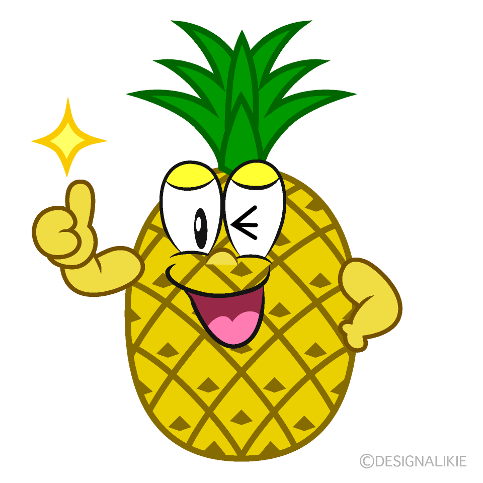 Free Thumbs up Pineapple Cartoon Image｜Charatoon