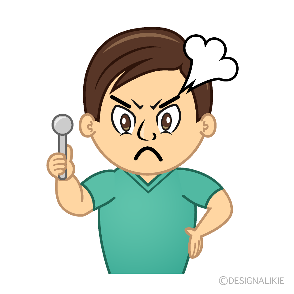 Angry Dentist Cartoon Character Image