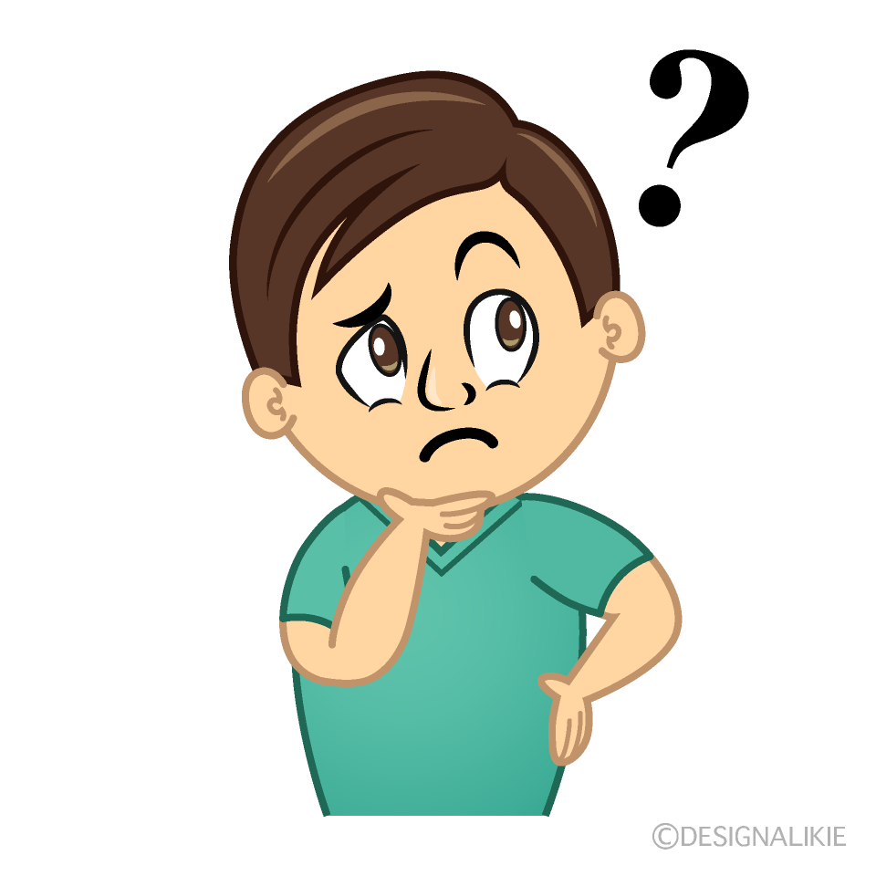 Thinking Dentist Cartoon Character Image