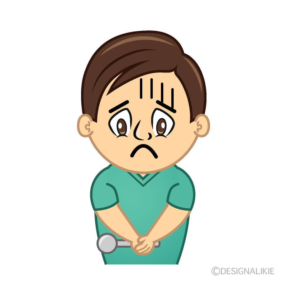 Depressed Dentist Cartoon Character Image