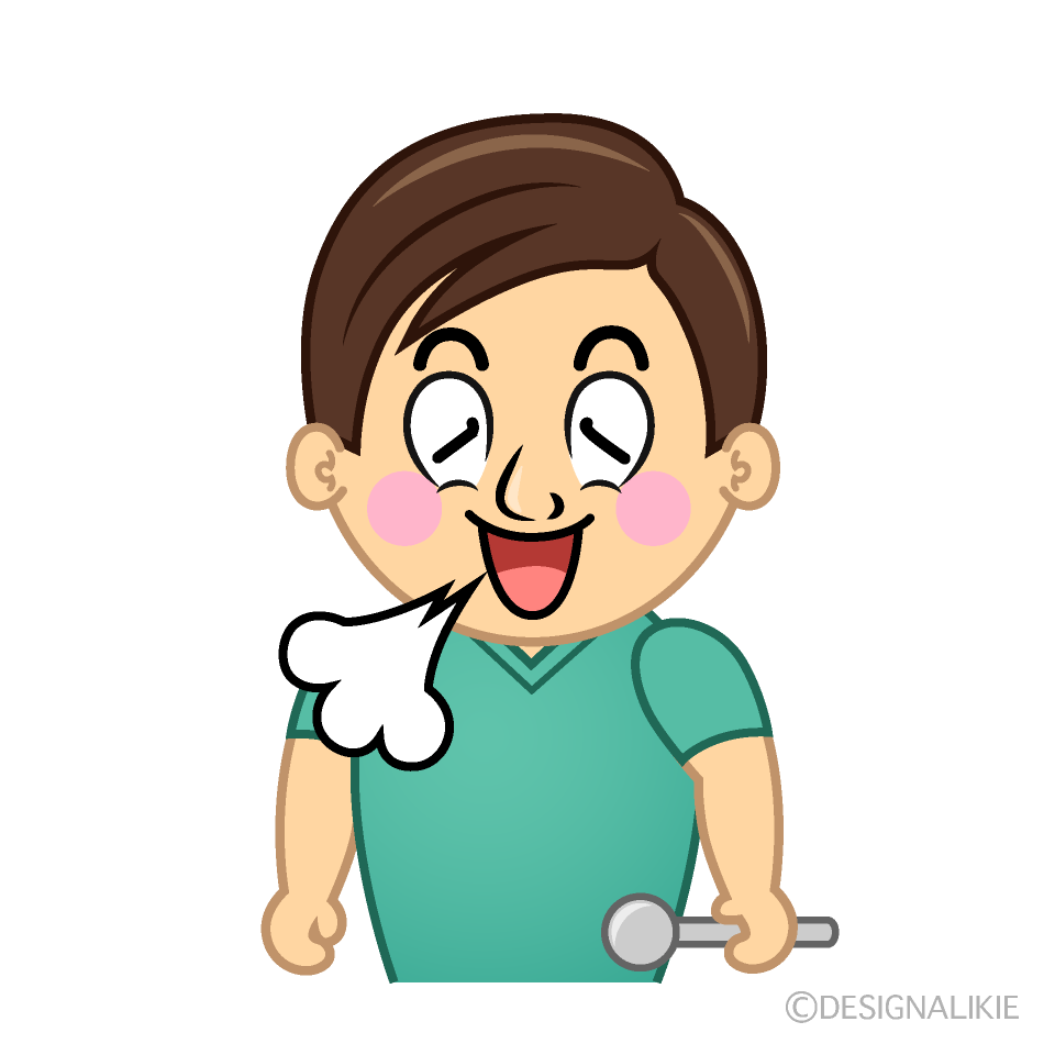 Relaxing Dentist Cartoon Character Image