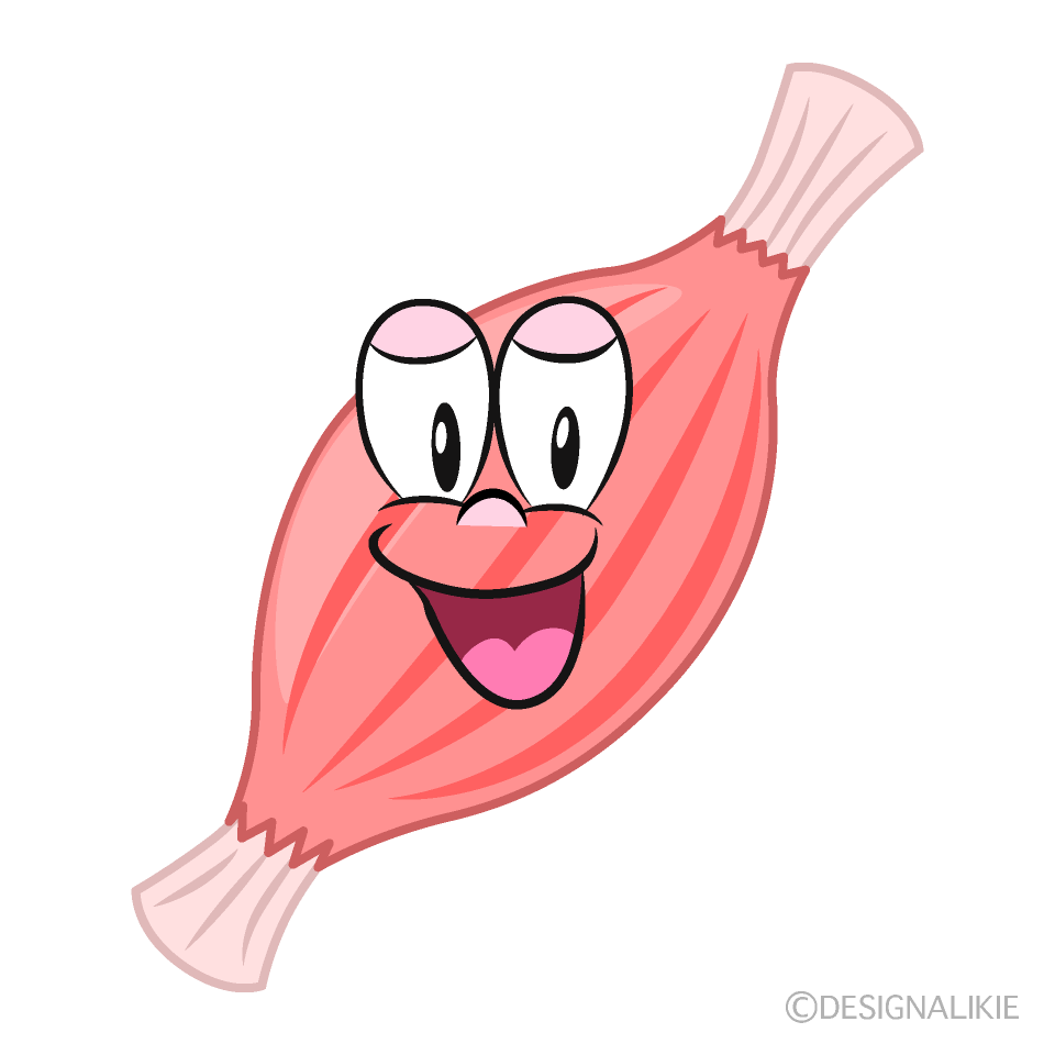 Smiling Muscle Cartoon Character Image