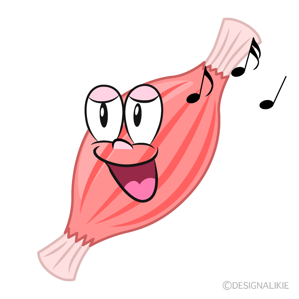 Singing Muscle Cartoon Character Image