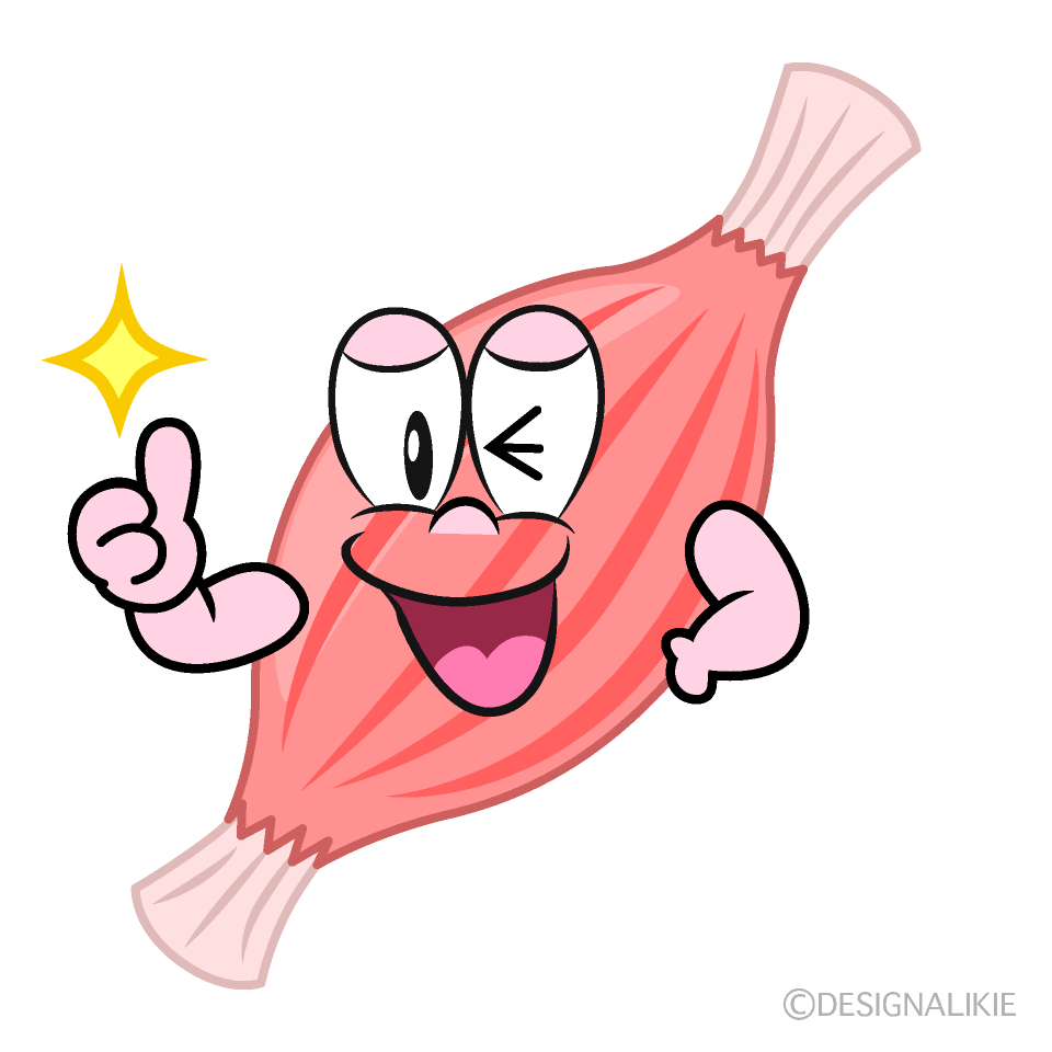 Thumbs up Muscle Cartoon Character Image