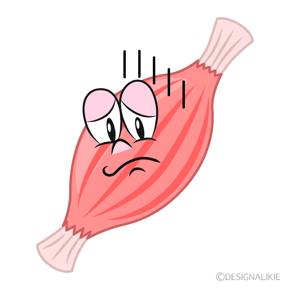 Depressed Muscle Cartoon Character Image