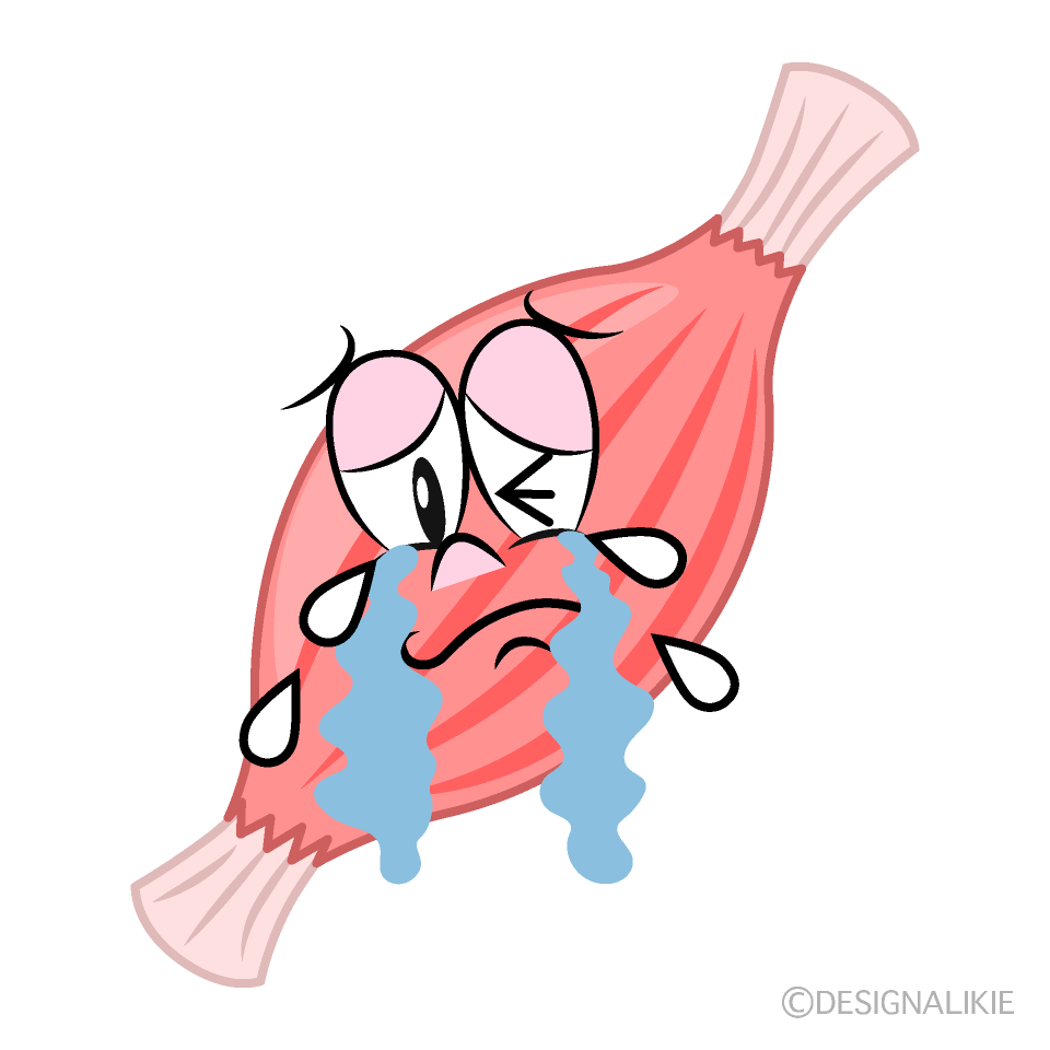 Crying Muscle Cartoon Character Image