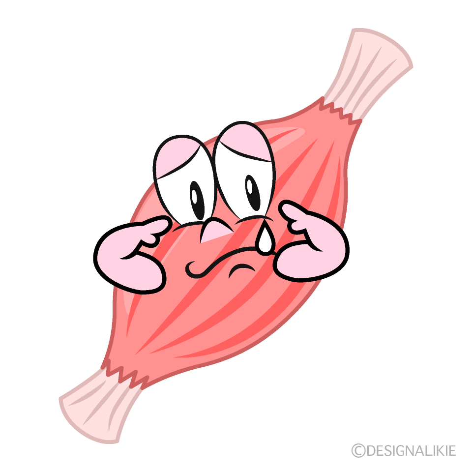 Sad Muscle Cartoon Character Image