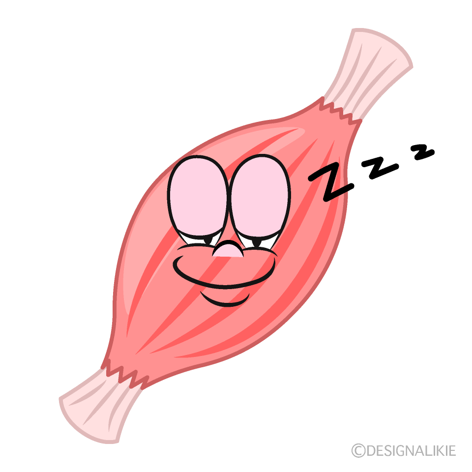 Sleeping Muscle Cartoon Character Image