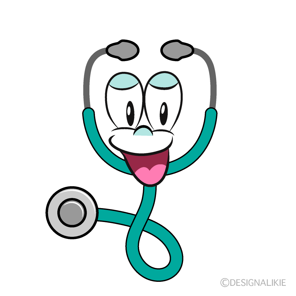 Smiling Stethoscope Cartoon Character Image