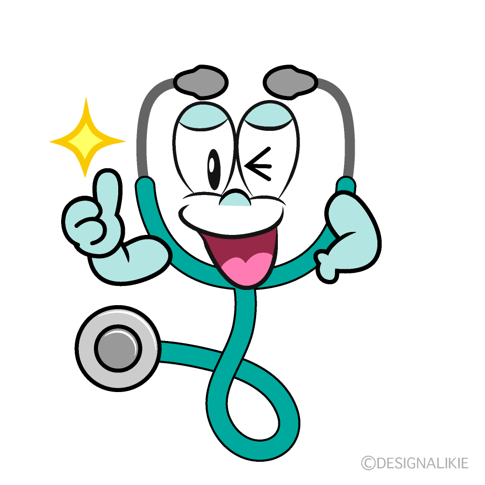 Thumbs up Stethoscope Cartoon Character Image