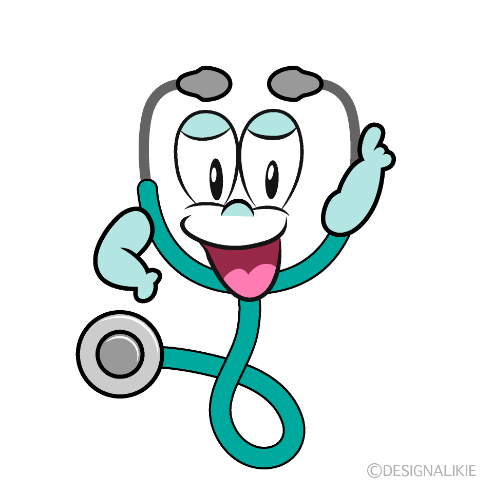 Posing Stethoscope Cartoon Character Image