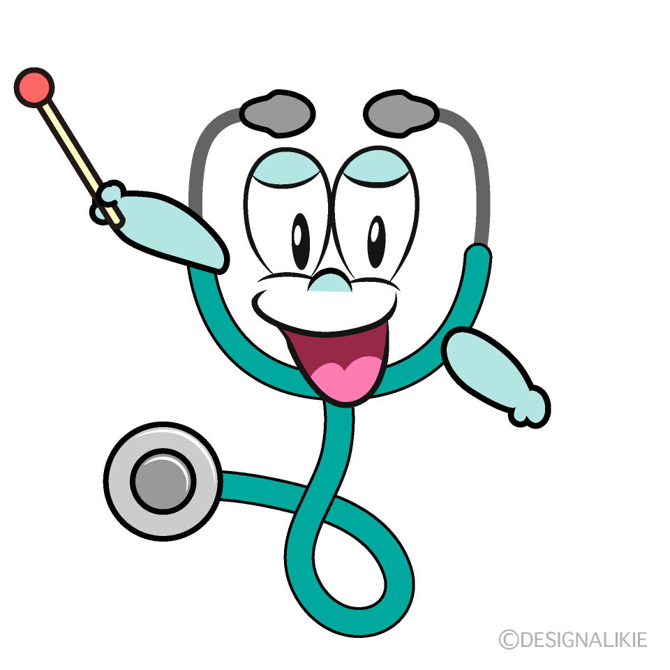 Speaking Stethoscope Cartoon Character Image