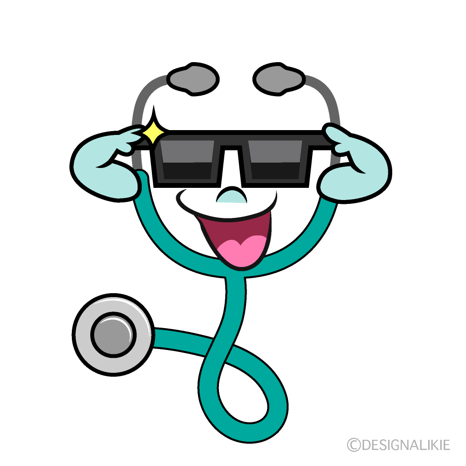 Cool Stethoscope Cartoon Character Image