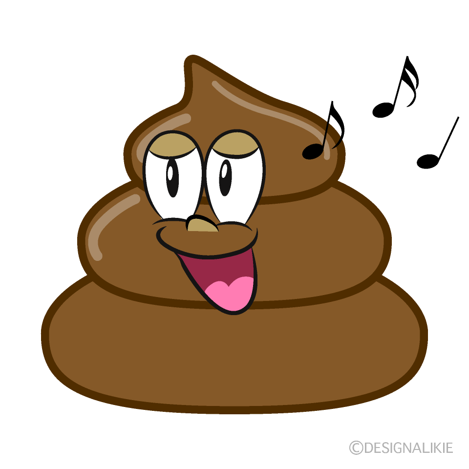 Singing Poop Cartoon Character Image