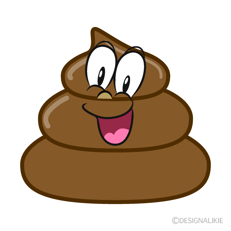 Surprising Poop Cartoon Character Image