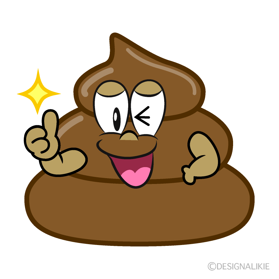 Thumbs up Poop Cartoon Character Image