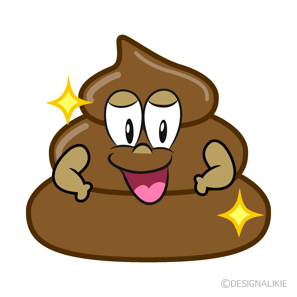 Glitter Poop Cartoon Character Image