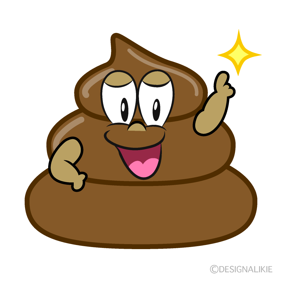 Posing Poop Cartoon Character Image