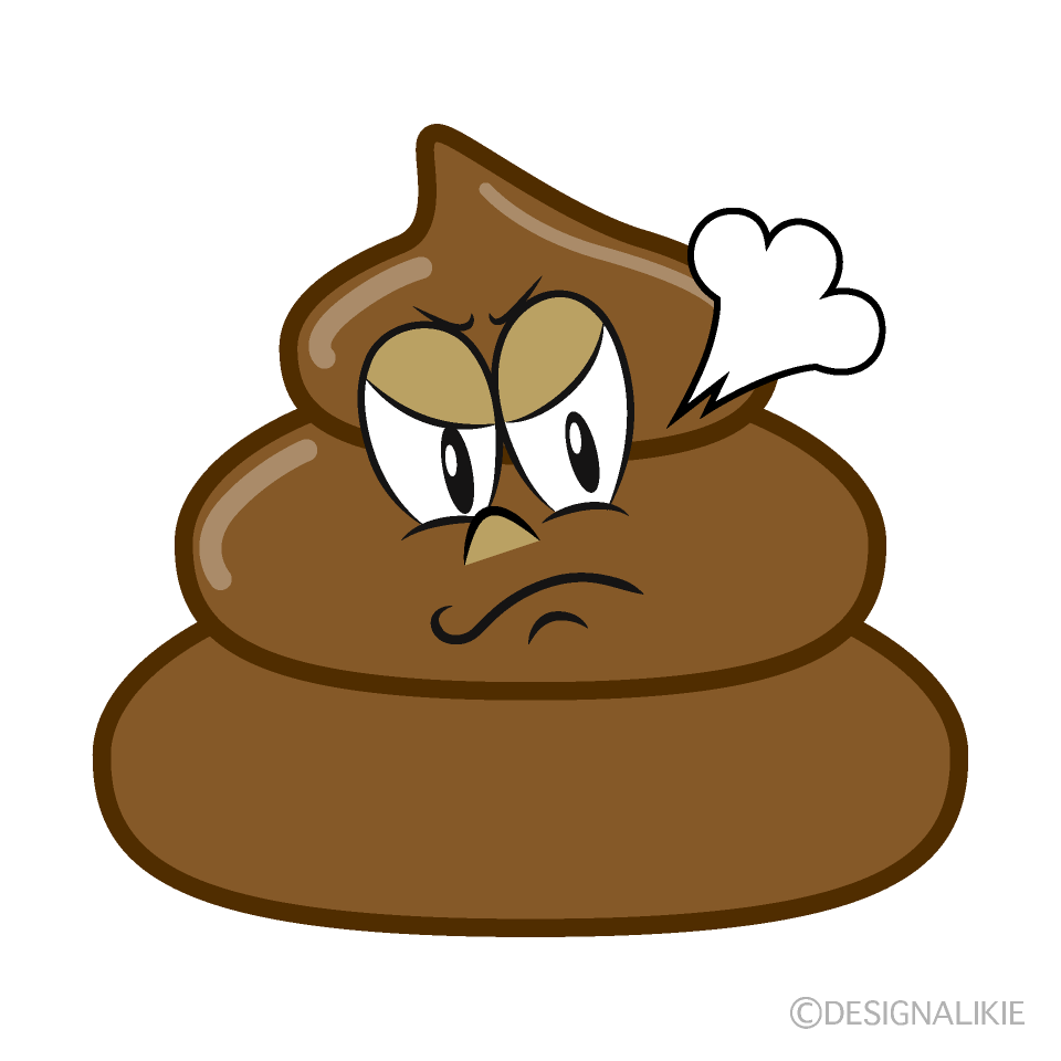 Angry Poop Cartoon Character Image