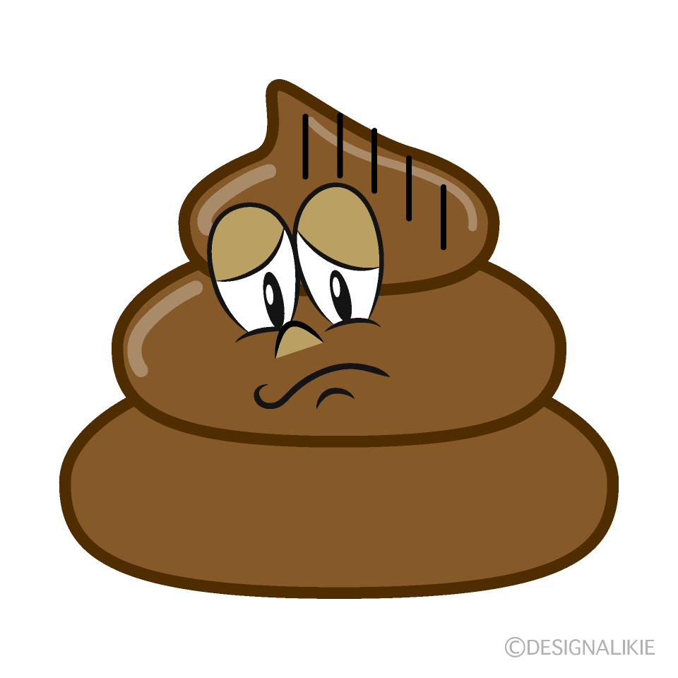 Depressed Poop Cartoon Character Image